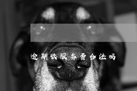 逾期收服务费合法吗 逾期收服务费合法吗