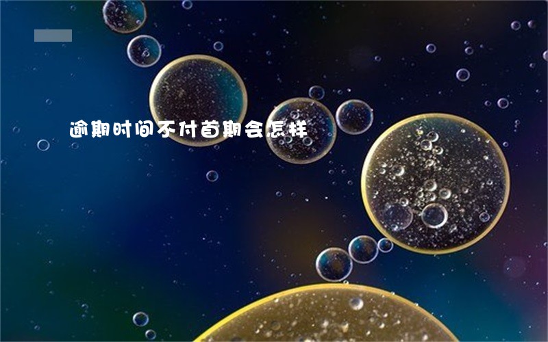 逾期时间不付首期会怎样 逾期时间不付首期会怎样