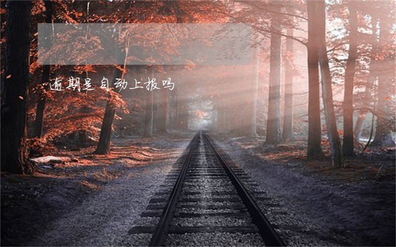逾期是自动上报吗 逾期是自动上报吗