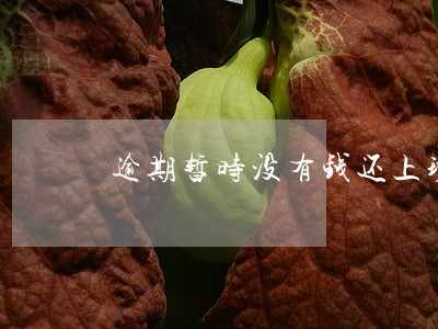 逾期暂时没有钱还上班接不到电话 逾期暂时没有钱还上班接不到电话