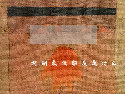 逾期最低额度是什么 逾期最低额度是什么