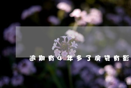 逾期有4年多了房贷有影响吗 逾期有4年多了房贷有影响吗
