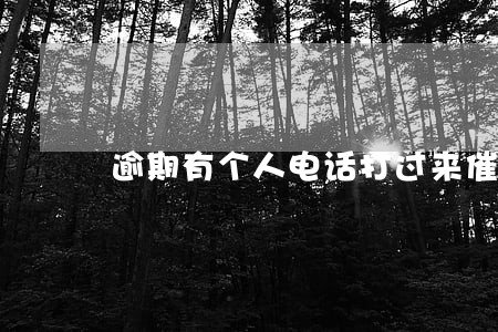 逾期有个人电话打过来催款 逾期有个人电话打过来催款