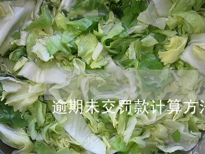 逾期未交罚款计算方法 逾期未交罚款计算方法