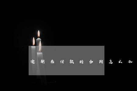 逾期未付款的合同怎么加条款