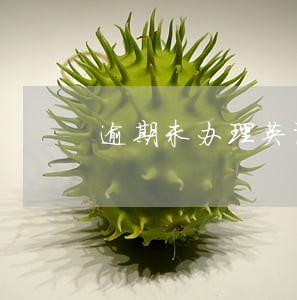 逾期未办理英语翻译 逾期未办理英语翻译