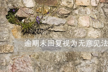 逾期未回复视为无意见法律 逾期未回复视为无意见法律
