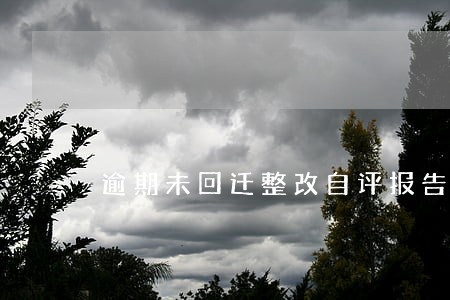 逾期未回迁整改自评报告 逾期未回迁整改自评报告