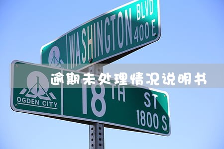 逾期未处理情况说明书 逾期未处理情况说明书