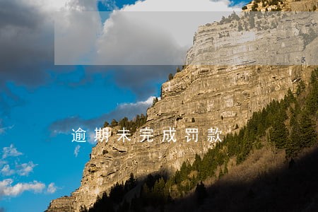 逾期未完成罚款 逾期未完成罚款
