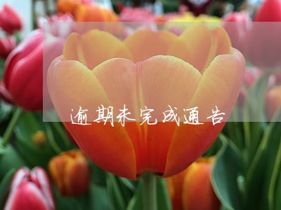 逾期未完成通告 逾期未完成通告