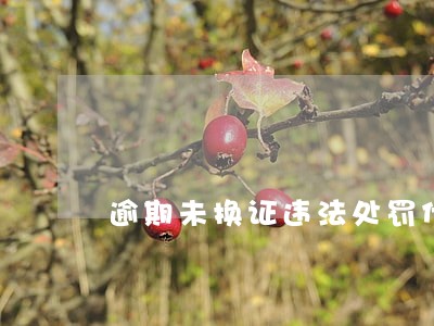 逾期未换证违法处罚代码 逾期未换证违法处罚代码