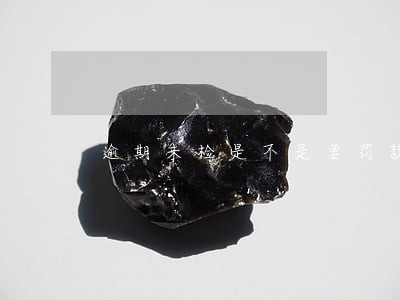 逾期未检是不是要罚款 逾期未检是不是要罚款