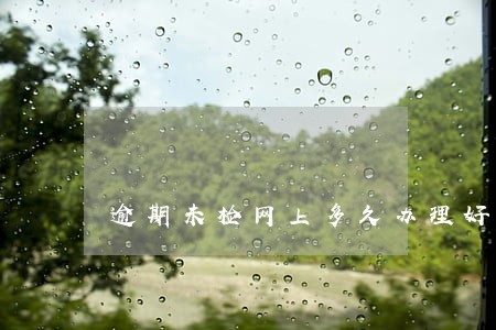 逾期未检网上多久办理好 逾期未检网上多久办理好
