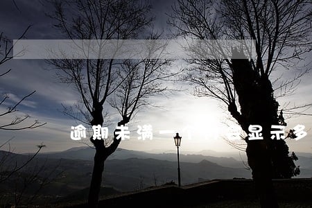逾期未满一个月会显示多久 逾期未满一个月会显示多久