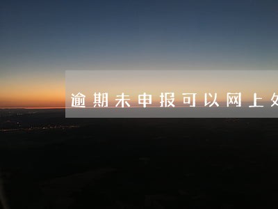 逾期未申报可以网上处理吗 逾期未申报可以网上处理吗