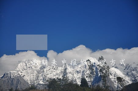 逾期未申报的处理方式 逾期未申报的处理方式