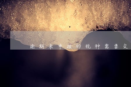 逾期未申报的税种需要交罚款吗 逾期未申报的税种需要交罚款吗