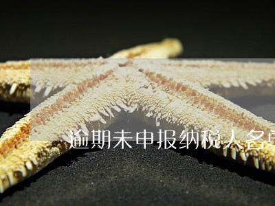 逾期未申报纳税人名单 逾期未申报纳税人名单