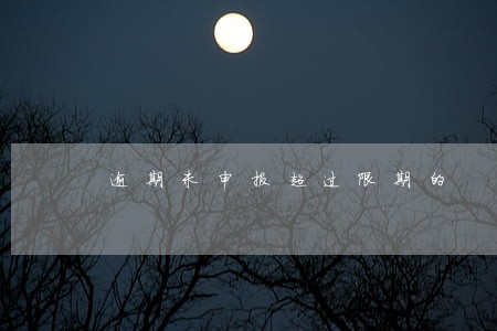 逾期未申报超过限期的 逾期未申报超过限期的