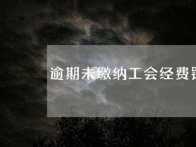 逾期未缴纳工会经费罚款吗 逾期未缴纳工会经费罚款吗