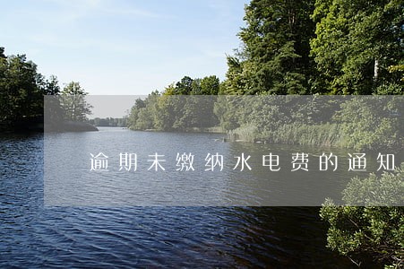逾期未缴纳水电费的通知