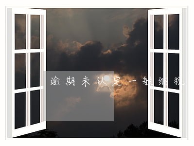 逾期未认定一般纳税人申报 逾期未认定一般纳税人申报