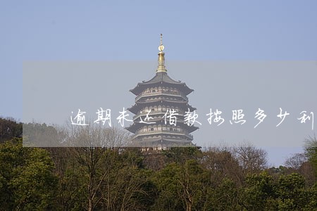 逾期未还借款按照多少利率 逾期未还借款按照多少利率