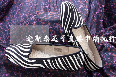 逾期未还可直接申请执行 逾期未还可直接申请执行