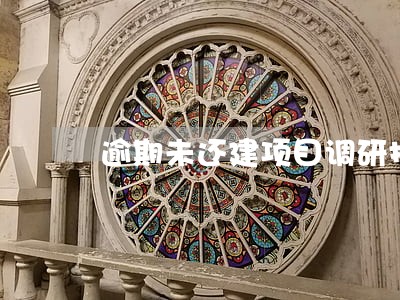 逾期未还建项目调研报告 逾期未还建项目调研报告