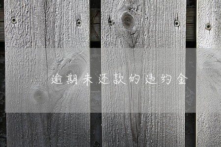 逾期未还款的违约金 逾期未还款的违约金
