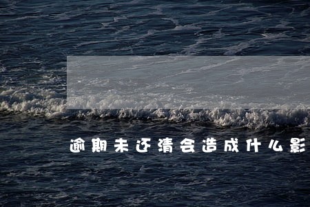 逾期未还清会造成什么影响 逾期未还清会造成什么影响