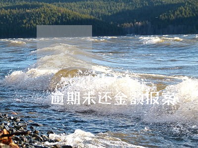 逾期未还金额报案