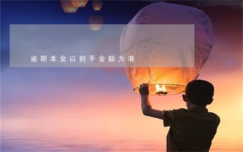 逾期本金以到手金额为准 逾期本金以到手金额为准