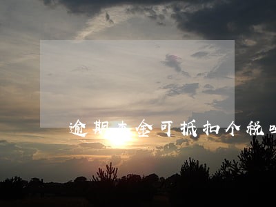 逾期本金可抵扣个税吗 逾期本金可抵扣个税吗