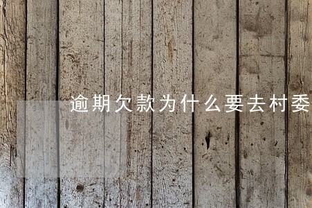 逾期欠款为什么要去村委会 逾期欠款为什么要去村委会