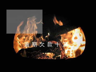逾期欠款十万 逾期欠款十万