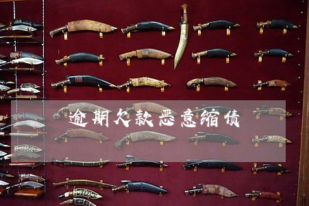 逾期欠款恶意缩债