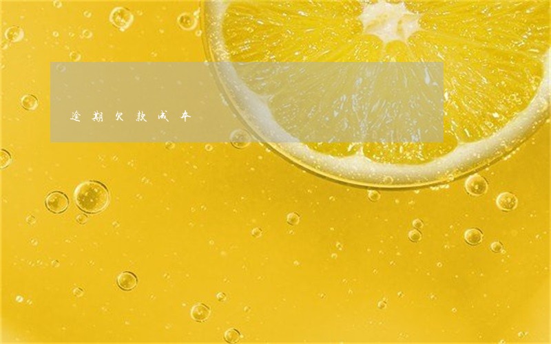 逾期欠款成本 逾期欠款成本
