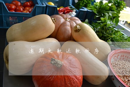 逾期欠款还款顺序