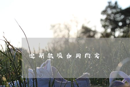 逾期款项合同约定 逾期款项合同约定