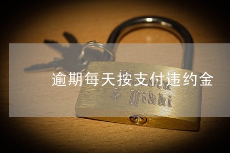 逾期每天按支付违约金 逾期每天按支付违约金