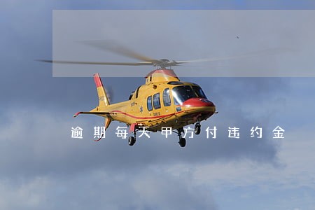 逾期每天甲方付违约金 逾期每天甲方付违约金