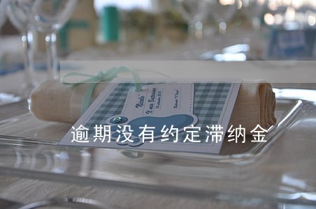逾期没有约定滞纳金 逾期没有约定滞纳金