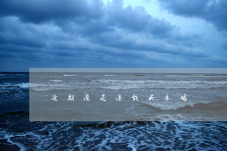 逾期没还清能买车吗 逾期没还清能买车吗