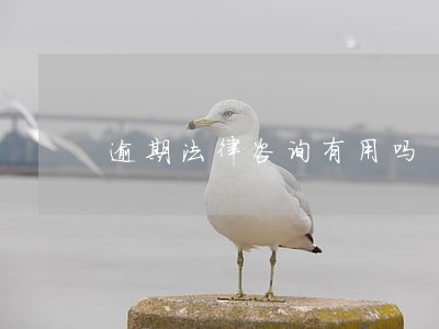 逾期法律咨询有用吗 逾期法律咨询有用吗