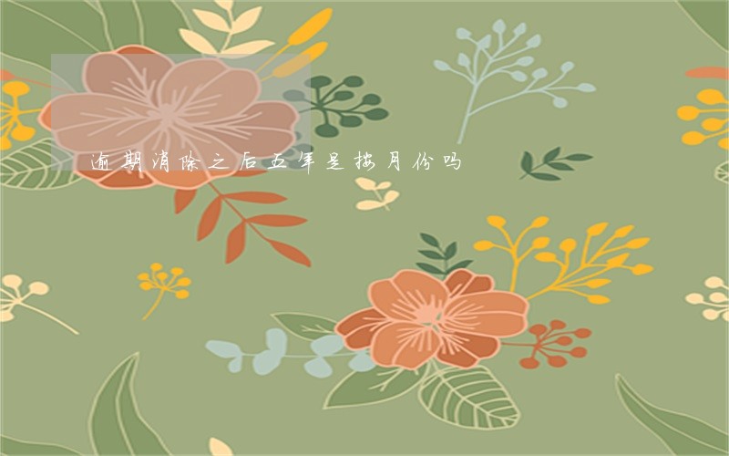 逾期消除之后五年是按月份吗 逾期消除之后五年是按月份吗