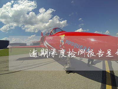 逾期深度检测报告是什么 逾期深度检测报告是什么