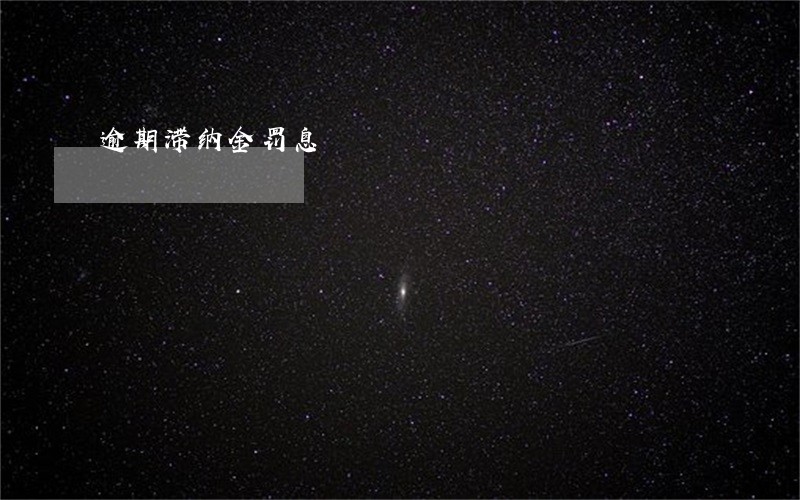 逾期滞纳金罚息 逾期滞纳金罚息