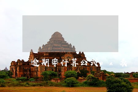 逾期率计算公式ex表